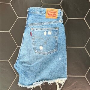 Levi's Light Blue Distressed Denim Shots